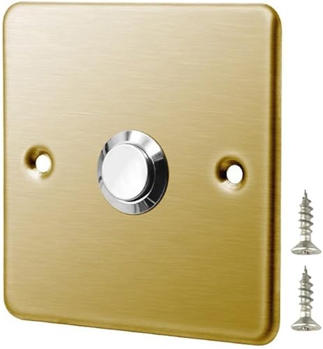 Pannello per campanello con interruttore, con pulsante, in acciaio , 220-250 V, per case, uffici, hotel (argento) - Honorern