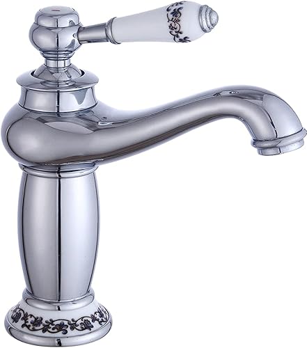 Rubinetto da bagno in stile retrò nostalgico, monocomando, miscelatore per lavabo (bronzo) - Honorern