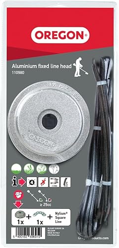 Oregon Testina Universale Pro in Alluminio, Adatta alla maggior parte dei Decespugliatori ad Albero Dritto oltre i 25 cc, Filo Nylium Quadrato - Honorern