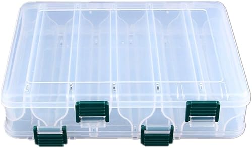 Cassetta degli Attrezzi da Pesca - 12 Scomparti Scatola for Esche Artificiali Attrezzatura da Pesca Scatola di immagazzinaggio bilaterale Grande - Honorern