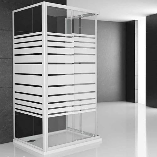 Box Cabina Doccia Corner 3 Lati Cristallo Temprato Serigrafato 75x75x75 - Honorern