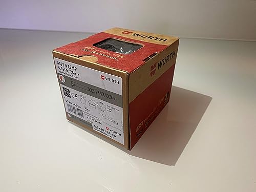 Würth ASSY 4 CSMP - Viti per truciolato 4,5 x 50 mm, 250 pezzi, in acciaio zincato, passivato, filettatura parziale, testa svasata - RW 20 Nuova generazione - Honorern