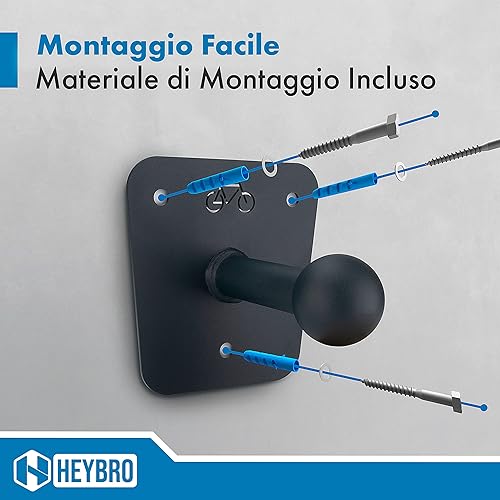 supporto a parete universale per portabici da include hardware ottimale e elegante montare l'eyecatcher cremagliera in ogni garage sotterraneo (Antracite) - Honorern