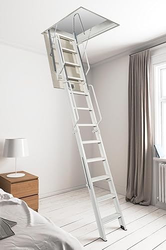 SCALA RETRATTILE FANTOZZI A QUATTRO ELEMENTI IN ACCIAIO VERNICIATO (291/300) - Honorern