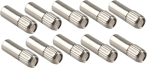 10 pezzi 6 mm perni di supporto per ripiani in vetro, mensole armadio, libreria - Honorern