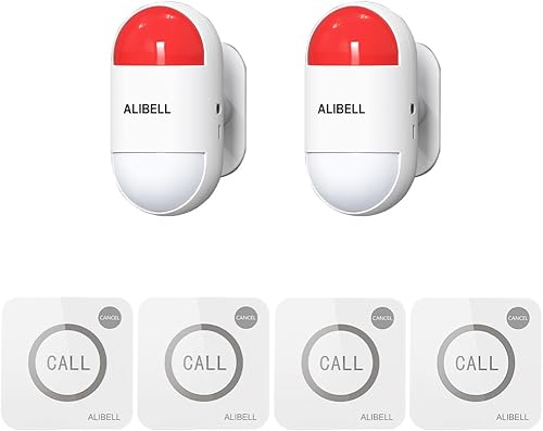 Kit sirena stroboscopica remota, sistema di allarme antipanico forte (a batteria e ricarica USB), sistema di allarme di emergenza per casa/negozio/fabbrica/scuola, 2 sirene lampeggianti - Honorern