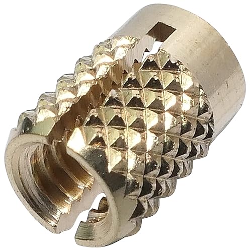 AERZETIX - C19145-10 inserti filettati in ottone - Inserto di espansione - per termoplastica - Filettatura M4 4,8 mm - Honorern