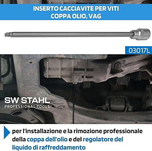SW-Stahl 03017L - Chiave a bussola, per VAG I, testa sferica, 5 mm, chiave a bussola, 3/8 pollici, per viti per vasca dell'olio - Honorern