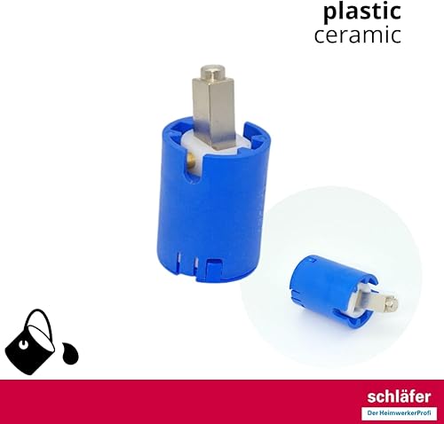 480069 Schläfer | Cartuccia di ricambio miscelatrice universale kerox K-28 in ceramica di tipo convenzionale per miscelatore monocomando bagno, cucina diam28 mm. - Honorern