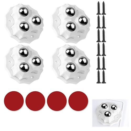 4 PCS Rotelle per Mobili Piccole, Ruote per Mobili Pesanti a 360°, Rotelle Adesive per Spostare Mobili, Design Robusto e Durevole per Facilitare il Trasporto degli Oggetti Pesanti in Casa - Honorern