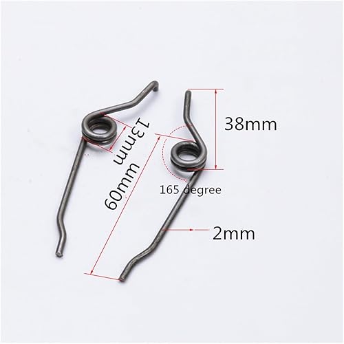 4 PZ 90/165 Gradi Serratura della Porta Fermo Molle di Ritorno Torsione Retrattile Serratura Interna Accessorio di Riparazione del Corpo(165 Degrees,Right And Left_2.0MM) - Honorern
