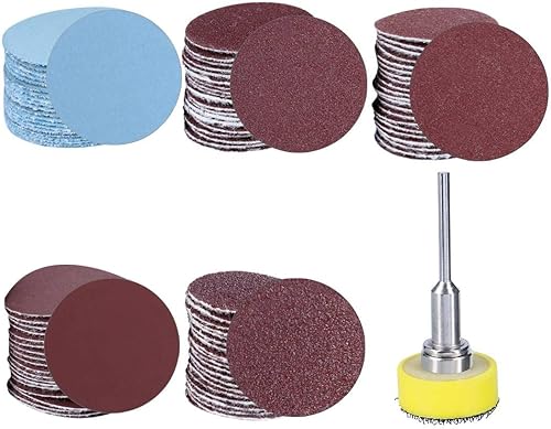 Kit da 25 mm, dischi abrasivi, 100 pezzi disco di levigatura grana 100 180 240 1500 3000 con tampone da 3 mm per utensili rotanti Dremel disco di levigatura per fresatura incisione rettifica - Honorern