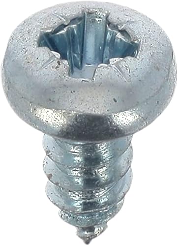 Viti a lamiera testa in acciaio inox A4 cilindrica bombata Pozidrive, 4,2 mm x 10 mm, DIN 7981, zinco bianco, confezione da 50 - Honorern