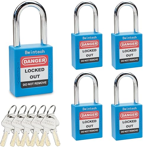 10 Pcs 38MM Lucchetto di sicurezza rosso diverso con chiave per il blocco delle postazioni e dei dispositivi di lockout tagout - Honorern