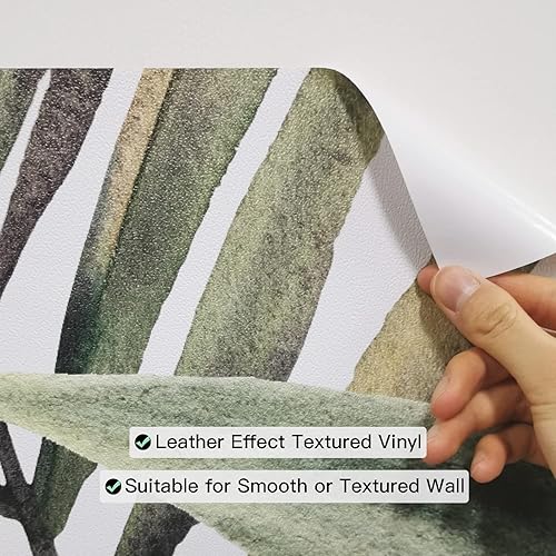 carta da parati foglie colorate di piante tropicali, struttura della pelle vinile fotomurale da parete, 240x250cm rosa carta da parati adesiva, soggiorno camera da letto decorazioni pareti - Honorern