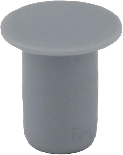 10 Tappi Copriforo 6mm IROX Grigio Plastica Profondità Foro 10mm Testa 9mm Tappo Copri Foro per mobili 6 mm - Honorern