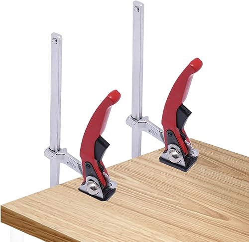 Morsetto Da Tavolo Interamente In Acciaio Con Impugnatura A Leva, 2 Pezzi Di Morsetto Morsetti Di Serraggio Sgancio Rapido Con Capacità Di 210 Mm E Profondità Della Gola Di 90 Mm Per Levigare Tagliare - Honorern