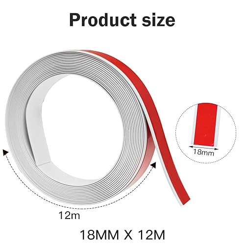 Canto autoadesivo, 18 mm x 12 m, canto melamina bianco, canto lan di lavoro sicuro senza stiratura, bordo canto bianco per mensole, pannelli di legno - Honorern