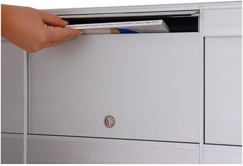 Cassette Postali Condominiali per Esterno P6 da 6 posti Argento in Alluminio e Acciaio Inox - Honorern