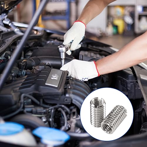 20 Pezzi Inserti Filettati, Inserto Filettato Autofilettante, Inserto Dado Filettatura Manicotto di Riparazione, Maschio Femmina Riduzione Dado M6x1,0 Maschio M8x1,25 per la Riparazione - Honorern