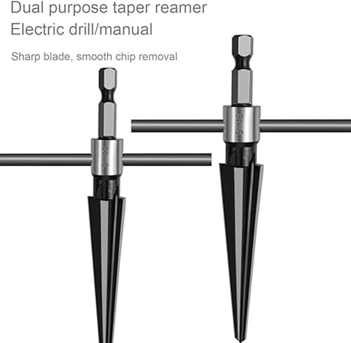2 punte per trapano, alesatore conico a 2 scopi, alesatore esagonale con 6 fessure, 5-16 Mm/3-13 mm parti coniche - Honorern