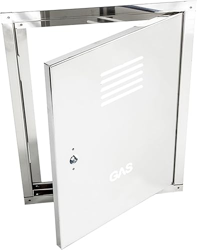 Contatore Italia Sportello per Contatore GAS Acciaio Zincato Aperta Posteriormente Completa di Chiave e Quadrello Zincata ZINCO (400x550) - Honorern