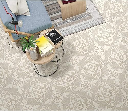 Mediterrane piastrelle in ceramica Tufan 20x20 cm 1 mq in gres porcellanato vetrificato effetto cemento, mattonelle marocchine e piastrelle da parete per bagno cucina parete parete FL7090 - Honorern