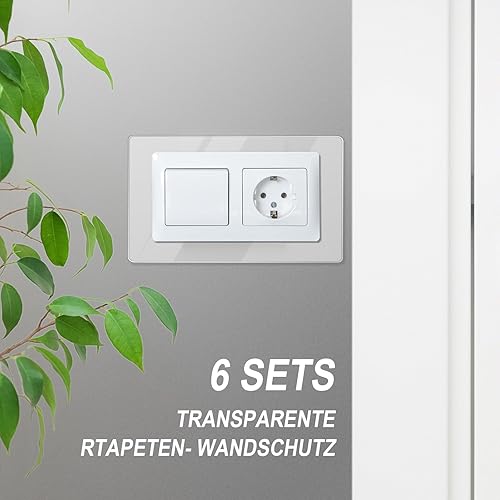 4 pezzi di protezione per interruttore della luce, protezione da parete per interruttore della luce, protezione da carta da parati per presa e interruttore della luce, per ogni programma di - Honorern