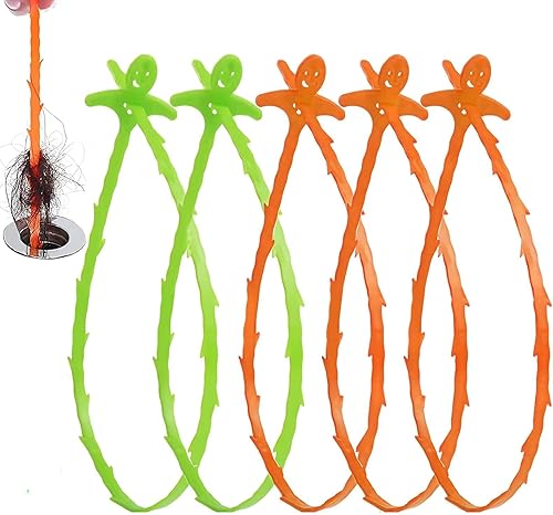 Forlivese 5 Pack 20 Pollici Spirale di pulizia dello scarico, bastoncini teneri di pulizia dello scarico, spirale riutilizzabile di pulizia del tubo - Honorern