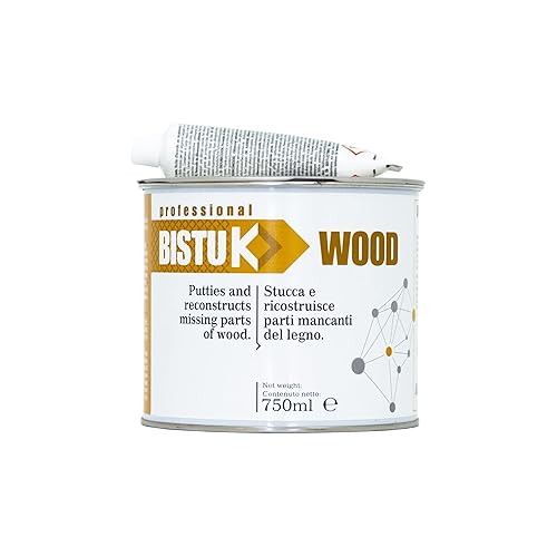 Stucco per legno bicomponente poliestere+catalizzatore Bistuk Legno - Abete, 750 ml - Honorern