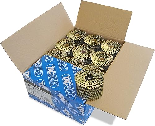 Tacwise 0430 Chiodi Finitura Lucida in Bobina Piatta Tipo 2,7/75 mm, Punta a Diamante, Annellati e Inclinati di 16°, Fascicolati con fil di ferro, Confezione da 6000 - Honorern