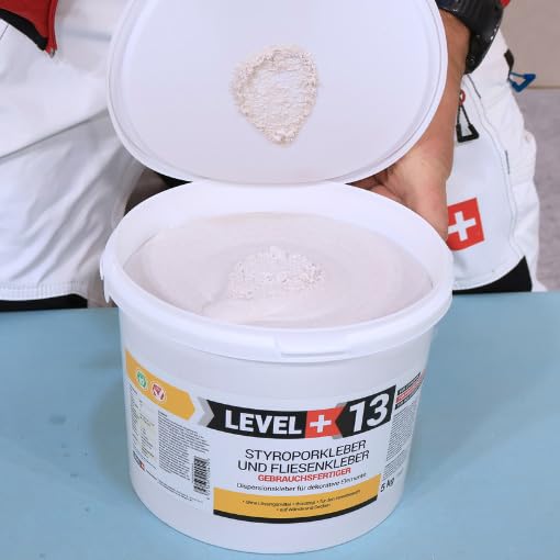 Colla per Polistirolo e Sughero RM13 KW - 5 kg Con Spatola Dentata in Plastica - per Ristrutturazione e Montaggio - Honorern