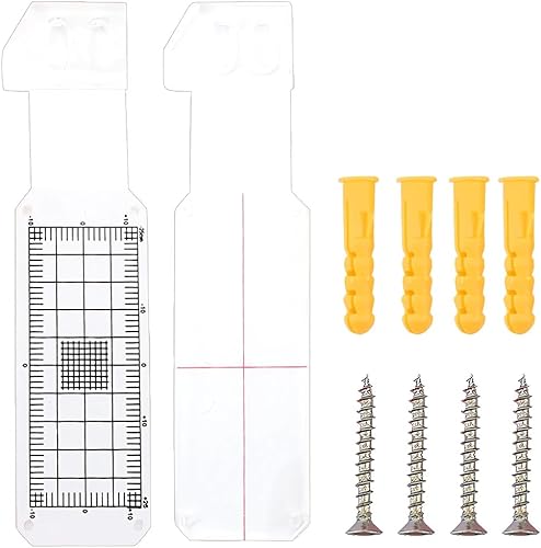 Fessurimetri per Crepe, 1 pezzi Fessurimetro da Parete Manuale, Fessurimetro da Parete per superfici piane, Per La Misurazione E La Registrazione Delle Lesioni, con 4 set di viti, multicolore - Honorern