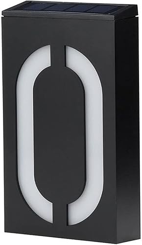 LED a Energia Solare per Esterni Targhetta per Porta con Luce Solare per Numero Civico a LED Luce per Segnaletica Numerica Targhetta con Luci per Indirizzo Della Porta del Negozio(Numero 2) - Honorern