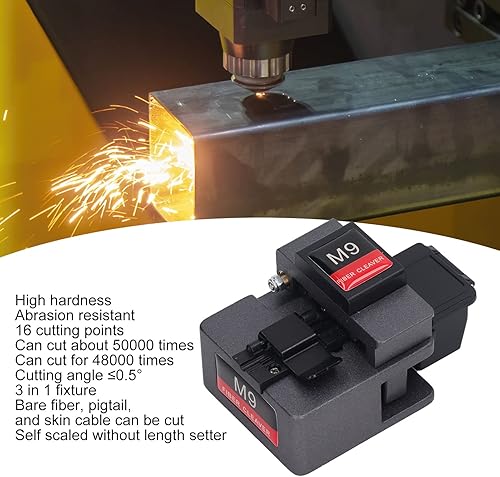 Mannaia in Fibra Ottica, Taglierina a Fibre Ottiche di Alta Precisione e Bassa Perdita Ftth, Taglierina a Fibre Ottiche di Precisione, con 48.000 Tagli - Honorern