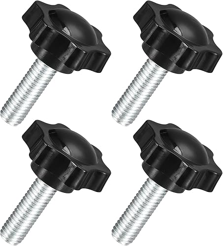 4pz M10 x 30mm Pomelli a Stella, Manopola Serraggio a Forma Esagonale Plastica Vite Manopola Ricambio Serraggio Manuale per Sostituzione Manopola Base Ombrellone - Honorern