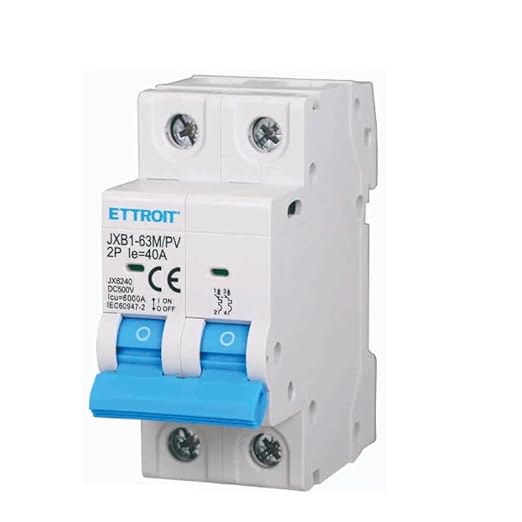 INTERRUTTORI MEGNETOTERMICI FOTOVOLTAICO PER BARRA DIN 2 MODULI DC 6kA 500V 2P (40A) - Honorern