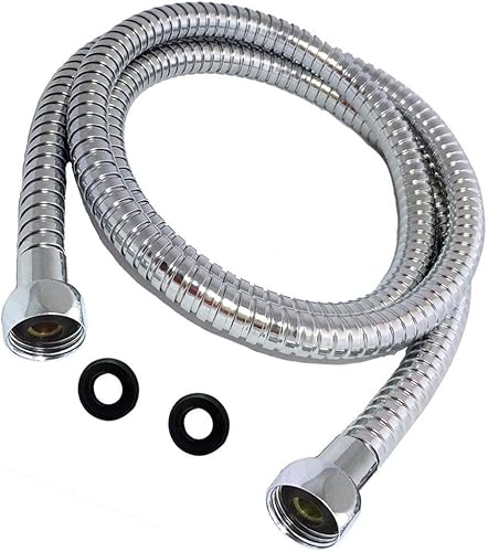 OXEN 101371 Tubo di Collegamento in Acciaio Inox per Doccia o Vasca, Universale, Finitura cromata, Misura 60 cm, Cromo Lucido - Honorern