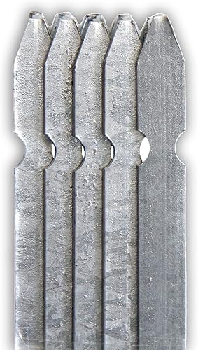 10PZ Paletto a T altezza 250 CM sezione mm 30x30x3 ZINCATO Palo Colore ZINCO da GIARDINO recinzione in ferro - Honorern