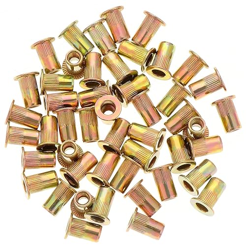 150PCS M5 Dado Rivetto Zincato Acciaio Al Carbonio Rivet Dado Dadi, Testa Piatta Inserto Filettato Nutsert Rivnuts - Honorern