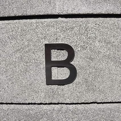 Lettera B in metallo adesivo, in acciaio inox, per esterni e interni, adatto per pareti, facciate, portali o porte, altezza 7,5 cm - Honorern