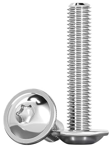 Viti Testa Bombata 10 Pezzi M8x20mm Viti Torx Bulloni Testa Tonda ISO 7380-2 Viti A Flangia Acciaio Inox A2 V2A Bulloni Testa Tonda, Interamente Filettate - Honorern