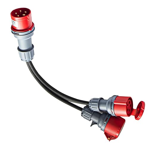 Starkstrom - Adattatore 32 A a 16 A, 5 poli, IP44, cavo di prolunga da 50 cm, per industria, esterno - Honorern