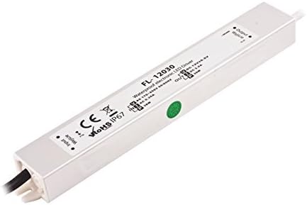 ALIMENTATORE TRASFORMATORE 30 W 2,5 A STABILIZZATO 220V 12 V DC WATERPROOF IP67 STRISCE LED DRIVER 30W - Honorern