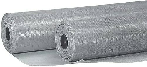 Rete Zanzariera in Alluminio su misura 120 cm x 2 metri Resistente e Robusta maglia 18x16 ideale per Ricambio Colore Grigio Marca California Alta Qualità - Honorern