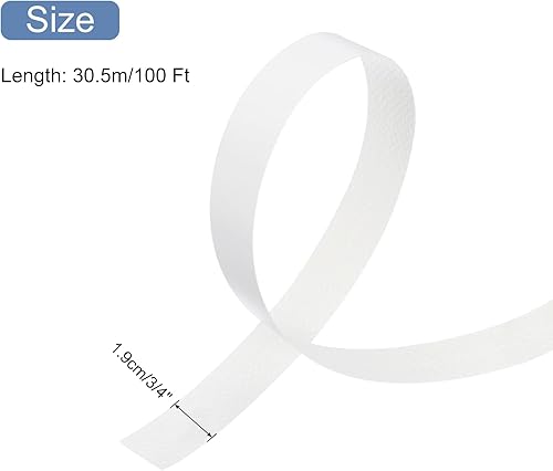 Bordatura per Impiallacciatura di Legno, Strisce di Impiallacciatura di Legno da 3/4 Pollice x 100 Ft per Riparazione di Mobili, Restauro di Mobili, Bianco - Honorern