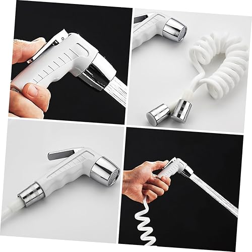 2 Pz Bidè spruzzatore lavello bagno accessori bagnetto da doccia Lavare auto accessori per bagno lavabo cucina cleaning delicati accessori da bagno testina spray per wc AbS bianca - Honorern