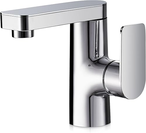 Rubinetto da bagno, girevole a 360°, adatto per tutti i tipi di lavabo, salvaspazio per acqua fredda e calda, cromato - Honorern