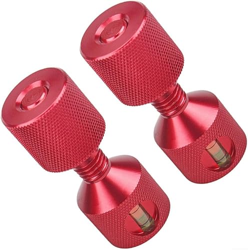 HpLive 1-1/8' due fori perni maneggevoli, set di perni di allineamento a flangia a due fori per navi, flangia in alluminio, perno a due fori, 1-1/8 fori di posizionamento gradiente (red2pcs) - Honorern