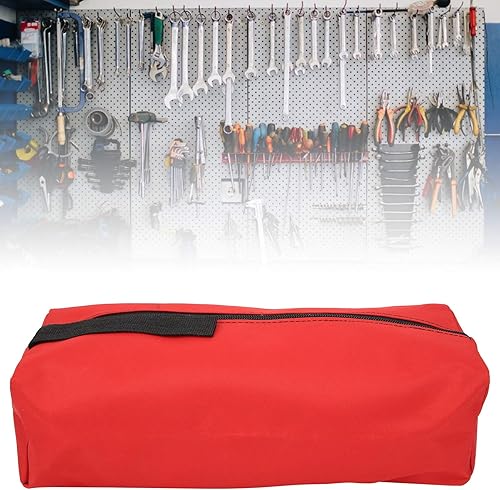 Borse per Attrezzi con Cerniera, Borse per Attrezzi con Scomparto in Poliestere da 2 Pezzi con Anello per appenderle, Organizer per Attrezzi per Piccoli Utensili e ferramenta(Giallo) - Honorern